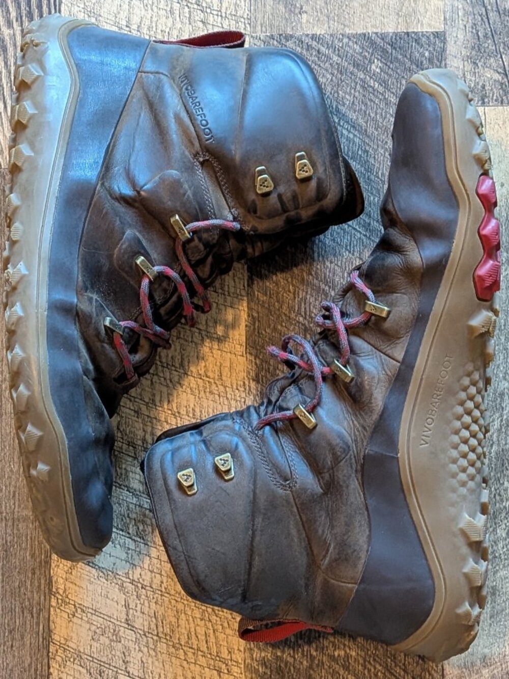 Vivo Barefoot Tracker Leather Hiking Boots Bracken Brown